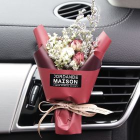 Fashion Creative Dried Flowers Decorative Car Female Motor Air Outlet Fragran (Option: Be Ashamed To Put)