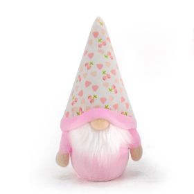 Doll Pink Rose Faceless Doll Valentine's Day Furnishings Ornaments With Light (Option: Men's)