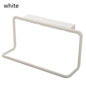 Cabinet Door Back Single-Rod Towel Rack Plastic Seamless Rag Rack Towel Bar (Option: White-190mm)