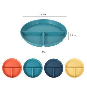 Wheat Straw Food Grade Dumpling Disc Drop-resistant Thick Cutlery Suit Meal Saucer (Option: Compartment-1PCS)