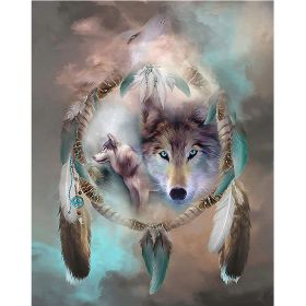 Couple Wolf Animal Landscape Diamond Painting (Option: Style1)