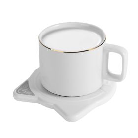 Thermal Cup Pad Intelligent Automatic Heating Mat Hot Milk Coffee Insulation (Option: Cat Moonlight White Suit-USB)
