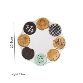 Creative Biscuits Series Ceramic Tableware Household (Option: 417 Color Biscuit Plate)