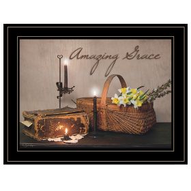 "Amazing Grace" By Susie Boyer, Ready to Hang Framed Print, Black Frame