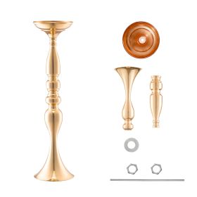 24PCS 50cm/19.7' Tall Wedding Flower Vase, Metal Wedding Centerpiece, Gold Floral Arrangement Stand Display Rack for Tables Wedding Dinner Party