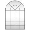 Wall Mirror Black 39.4"x59.1" Arch Iron