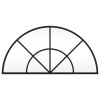 Wall Mirror Black 23.6"x11.8" Arch Iron
