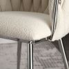COOLMORE Leisure Dining Chairs Accent Chair Velvet Accent Lounge Chair With Metal Feet 2PC/SET