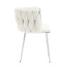 COOLMORE Leisure Dining Chairs Accent Chair Velvet Accent Lounge Chair With Metal Feet 2PC/SET