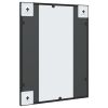 Wall Mirror Black 15.7"x19.7" Rectangle Iron