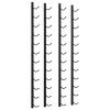 Wall Mounted Wine Racks for 12 Bottles 2 pcs Black Iron