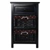 Concise Design Multifunctional 3 Tiers Wooden Storage Nightstand