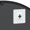 Wall Mirror Black 23.6"x11.8" Arch Iron