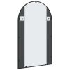 Wall Mirror Black 23.6"x39.4" Arch Iron